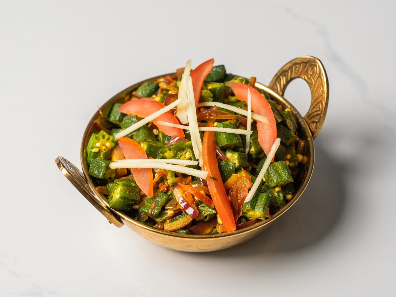 Bhindi Masala at Chopras Indian Restaurant Den Haag