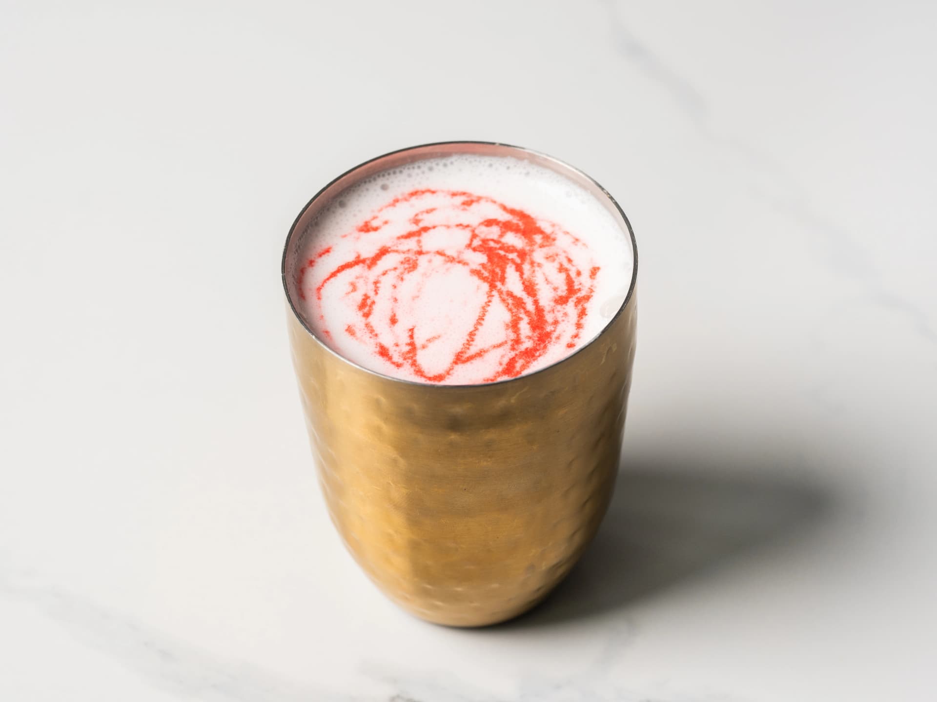 Sweet Lassi at Chopras Indian Restaurant Den Haag